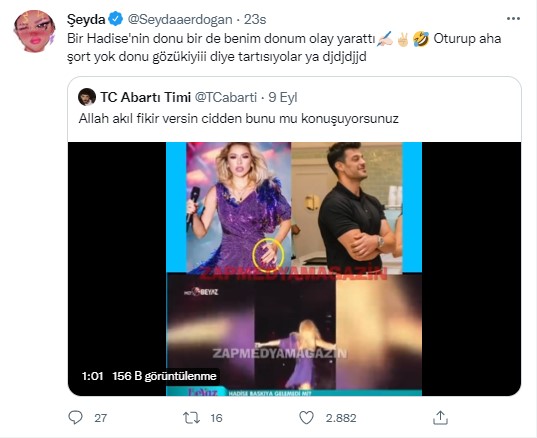 seyda erdogan dan bilal ozcan in hadise ile ilgili sozlerine tepki